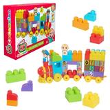 Just Play Cocomelon Stacking Train 40 Piece Large Building Block Set Kids Toys for Ages 18 month
