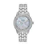 Citizen Silhouette Eco-Drive Stainless Steel Crystal and Mother-of-Pearl Watch - FD1030-56Y - Women, Women's, Silver