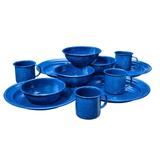 Alpine Mountain Gear 4 Person Enamelware Dining Set Blue AMG4ENMSET