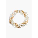 Gold-plated, Faux Pearl And Crystal Choker