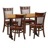 Restaurant Furniture by Barn Furniture 4-person Dining Set - Cherry Top W/Side Chair Wood in Black/Brown, Size 28.0 H in | Wayfair