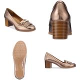 Giani Bernini Shoes | Giani Bernini Women's Seraa Closed Toe Loafer Pumps Gold Metallic Size 5 M Nwob | Color: Gold/Tan | Size: 5