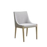 VIG Furniture Upholstered Side Chair in Gray Upholstered, Stainless Steel, Size 32.5 H x 21.0 W x 23.0 D in | Wayfair VGGA-6947CH-GRY-B-DC