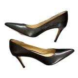 Coach Shoes | Coach Black Leather Pointed Toe High Heel Shoes || Size 6.5 || | Color: Black | Size: 6.5