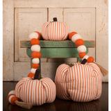 Gracie Oaks Ticking Pumpkin Holiday Shaped Ornament in Orange/White, Size 4.0 H x 3.0 W x 3.0 D in | Wayfair 1EBCBC3F38394924BCCD72145849CF92