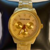 Michael Kors Accessories | Michael Kors Jet Set Horn Ladies Watch | Color: Cream/Gold | Size: Os