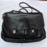 Coach Bags | Coach Black Leather Prescott Messenger Laptop Briefcase Bag Courier-0532 | Color: Black | Size: Os