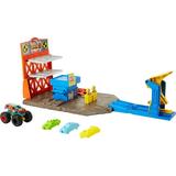 Hot Wheels Blast Station Monster Truck Vehicle Playset with Hw Demo Derby and Crushable Cars (5 Pieces)