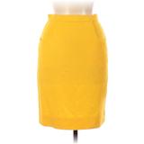 Sonia Rykiel Wool Pencil Skirt Knee Length: Yellow Solid Bottoms - Women's Size 38