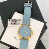 Gucci Accessories | Gucci G-Timeless Quartz Blue Gg Dial Ladies Watch Ya1264097 | Color: Blue/Gold/Yellow | Size: Os