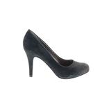 Nine West Heels: Pumps Stiletto Cocktail Party Blue Solid Shoes - Women's Size 8 1/2 - Closed Toe