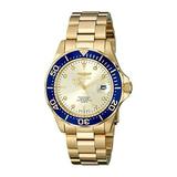 Invicta Men s 14124 Pro Diver Gold Dial 18k Gold Ion-Plated Stainless Steel Watch