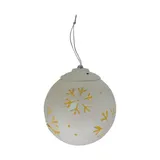 Northlight 5Inch Led Lighted White Snowflake Cut-Out Hanging Christmas Ornament