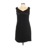 Carolina Herrera Casual Dress - Sheath V-Neck Sleeveless: Black Print Dresses - Women's Size 12