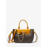 Michael Kors Hamilton Legacy Small Logo Belted Satchel Yellow One Size