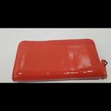 Kate Spade Bags | Kate Spade Women's Red Ny Leather Zipper Clutch Wallet | Color: Red | Size: Dimensions 8''X1''X4.5