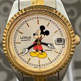 Disney Accessories | Cute Vintage Lorus By Seiko Disney Mickey Mouse Two-Tone Sports Watch | Color: Gold/Silver | Size: Os