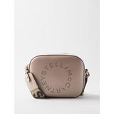 Perforated-logo Small Faux-leather Cross-body Bag - Natural - Stella McCartney Crossbody Bags