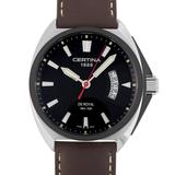 Ds Royal Black Dial Brown Leather Watch C010.410.16.051.00