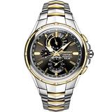 Seiko Men's Coutura Perpetual Solar Alarm Quartz Chronograph Two Tone Bracelet Watch - Two Tone