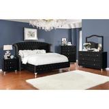 Deanna 4-piece Eastern King Bedroom Set Black-Color:Black Finish:Other Color Style:Modern