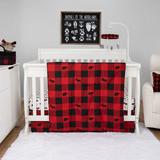 Buffalo Check 3 Piece Crib Bedding Set By Sammy & Lou Polyester/Polyfill/Microfiber in Red/White | Wayfair 55491