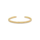 18k Yellow Gold Plated Sterling Silver Rope Texture Cuff Bracelet At Nordstrom Rack