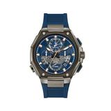 Men's Bulova Precisionist Two-Tone Chronograph Strap Watch with Blue Dial (Model: 98B357)