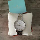 Kate Spade Accessories | Kate Spade Monterey Mother Of Pearl Dial Ladies Watch | Color: Gold/Silver/Tan | Size: Case Size 38 Mm