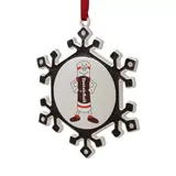 Northlight 3.5Inch Silver Plated Snowflake Toostie Roll Man Candy Logo Christmas Ornament