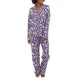 Kim Rogers® Women's Long Sleeve Notch Pajama Set, Xxl