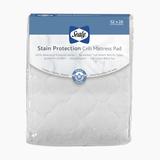 Sealy Stain Protection Waterproof Fitted Crib Mattress Pad | 100% Waterproof