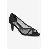 Wide Width Women's Picaboo Pump by Easy Street in Black Glitter (Size 11 W)