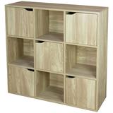 Home Basics 9 Cube Wood Storage Shelf with Doors by HDS Trading Corp in Wood
