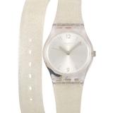 Silver Glistar Wrap Strap Ladies' Watch Lk343 - Metallic - Swatch Watches