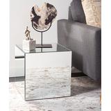 SAFAVIEH End Tables SILVER - Mirror Betony Square Accent Table
