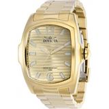 Invicta 39806 Men s Lupah Gold with Horizontal Lines Dial Watch