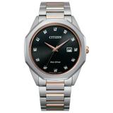Citizen Men s Corso Diamond Two-Tone Stainless Steel Watch BM7496-56G