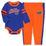 Newborn & Infant Royal/Orange Florida Gators Little Kicker Long Sleeve Bodysuit Sweatpants Set