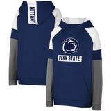 Youth Colosseum Navy Penn State Nittany Lions Colorblock Raglan Pullover Hoodie