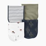 Carter's Burp Cloths (4 Pack) in Animals/Cactus/Green | 100% Cotton