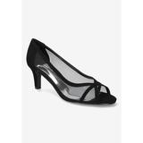 Extra Wide Width Women's Picaboo Pump by Easy Street in Black Suede (Size 10 WW)