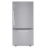 LG Electronics 33 in. W 26 cu. ft. Bottom Freezer Refrigerator with Filtered Ice Maker and Smart Cooling in PrintProof Stainless Steel