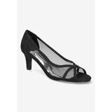 Wide Width Women's Picaboo Pump by Easy Street in Black Glitter (Size 11 W)