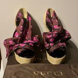 Gucci Shoes | Gucci Platform Wedge Strappy Sandels | Color: Pink/Purple | Size: 39