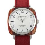 Clubmaster Chic 4 Elements Fire Red Suede Leather Watch 18536.sa.re.2g.lnr