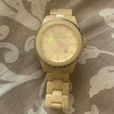 Michael Kors Accessories | - Mk Fashion Watch | Color: Cream/Gold/Tan | Size: Os
