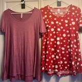 Lularoe Tops | Lularoe Perfect T | Color: Purple/Red | Size: S