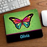 Trinx Dylnn Pretty Butterfly Mouse Desk Pad Plastic in Black/Green/Pink, Size 8.0 H x 9.0 W x 0.24 D in | Wayfair CB80DC5FDD0249EFA052DA8C3086E99F