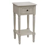 Decor Therapy Simplify 1-Drawer Square Accent Table In Antique White
